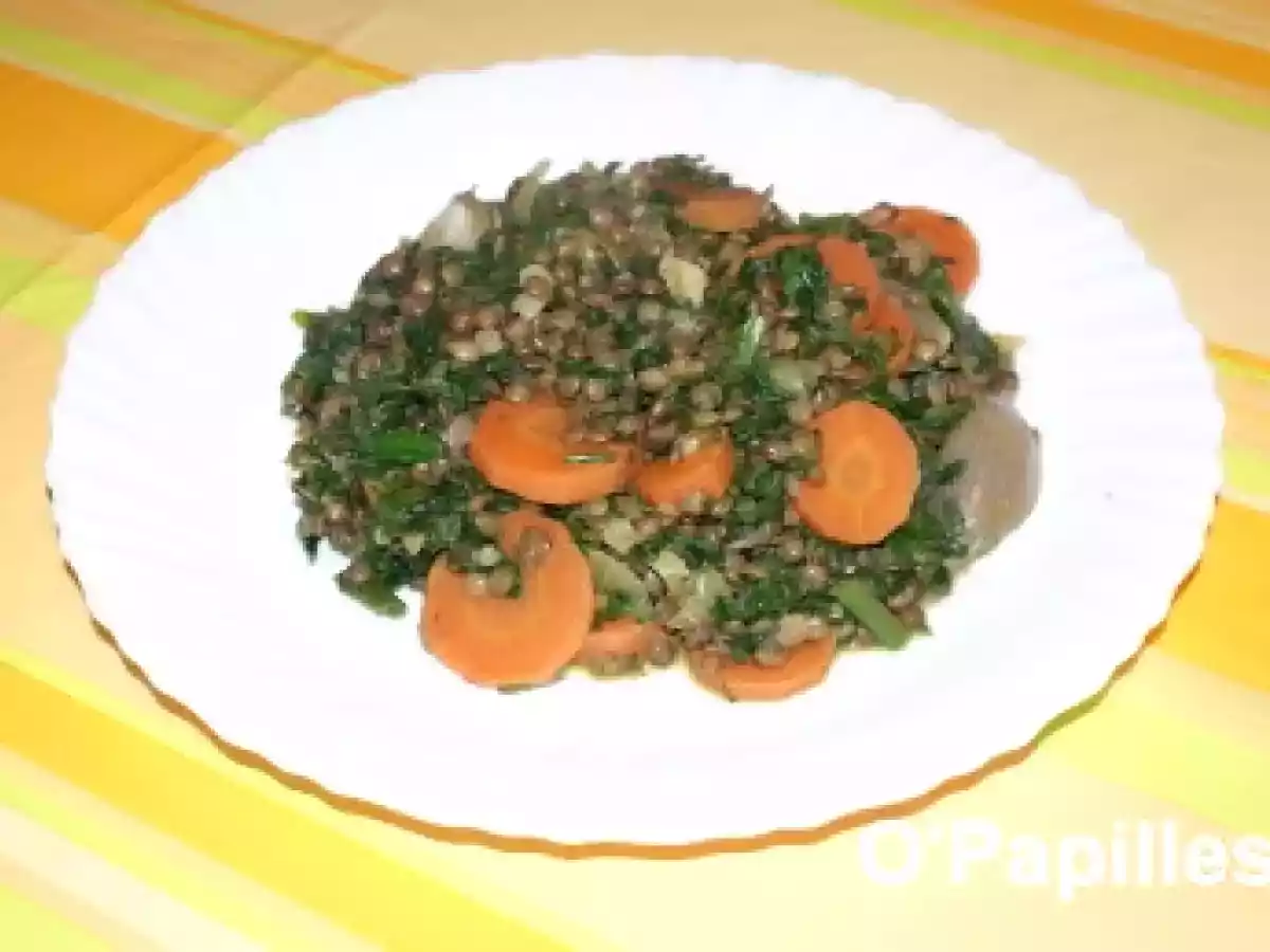 Epinards aux lentilles