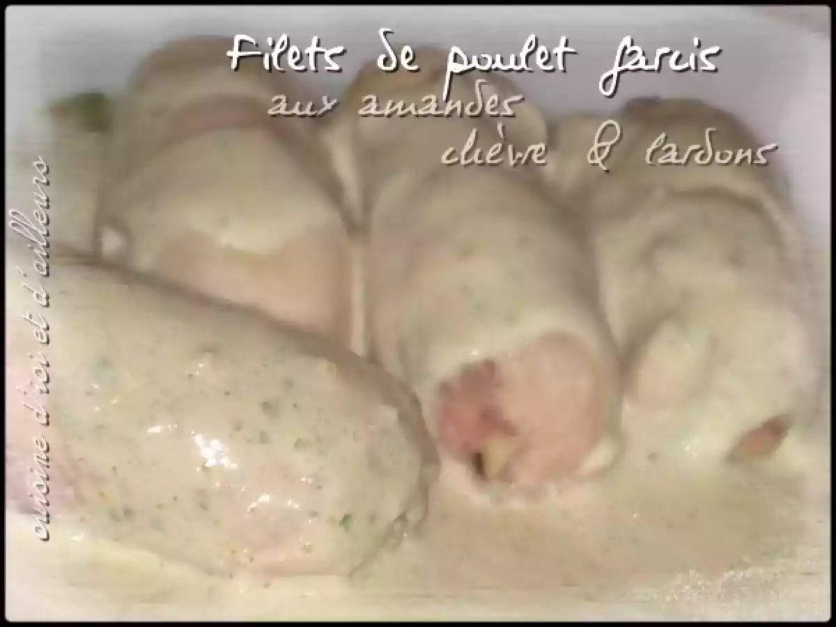 Escalope de poulet farcies au chèvre & lardons