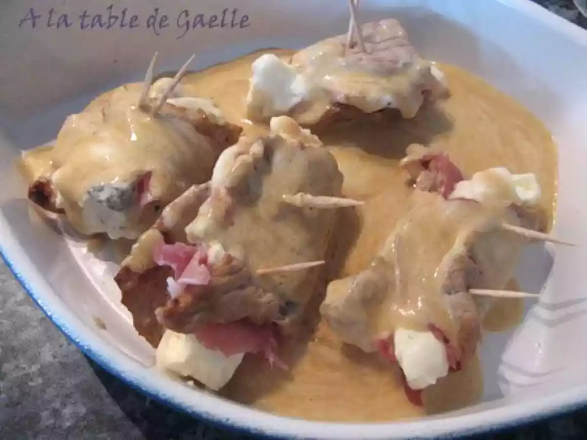 Escalope de veau farçie au gorgonzola façon saltimbocca - photo 2