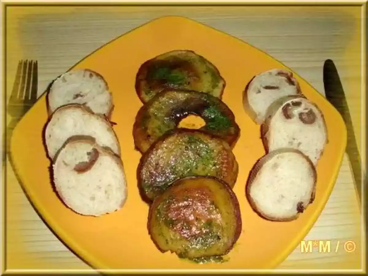 Escalopes de champignons au beurre d'escargot