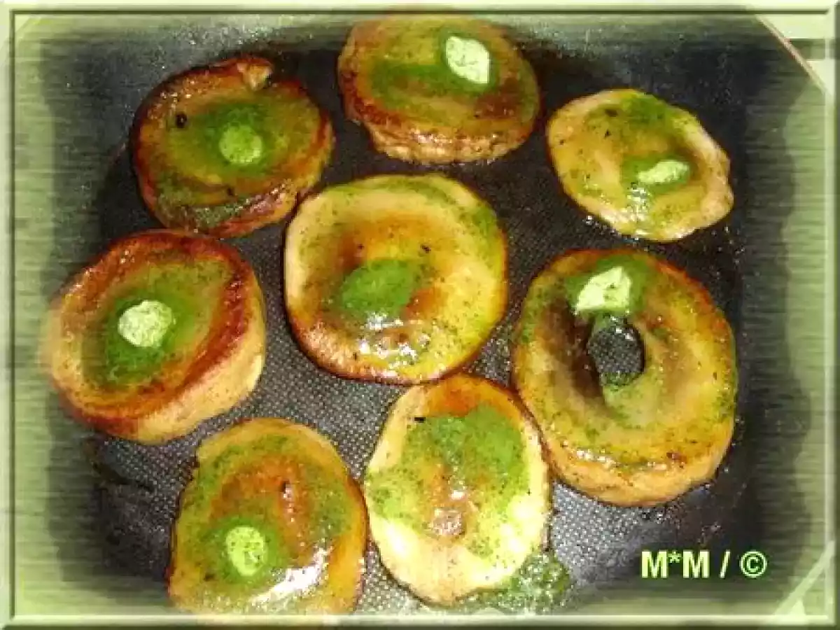 Escalopes de champignons au beurre d'escargot - photo 3