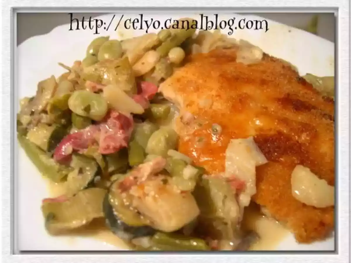 Escalopes de dinde gratinées au comté et légumes - photo 3