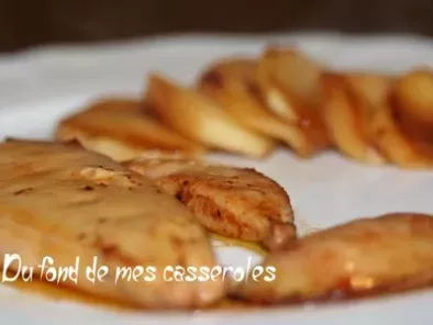 Escalopes de foie gras frais poêlées aux pommes et aux épices