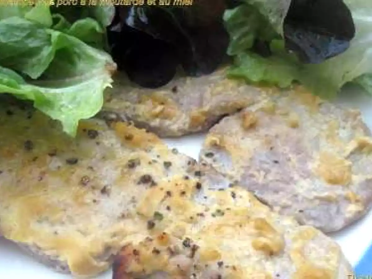 Escalopes de porc à la moutarde et au miel
