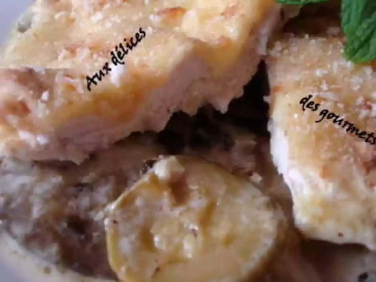 Escalopes gratinées avec poêlée d'aubergine et de courgette - photo 3