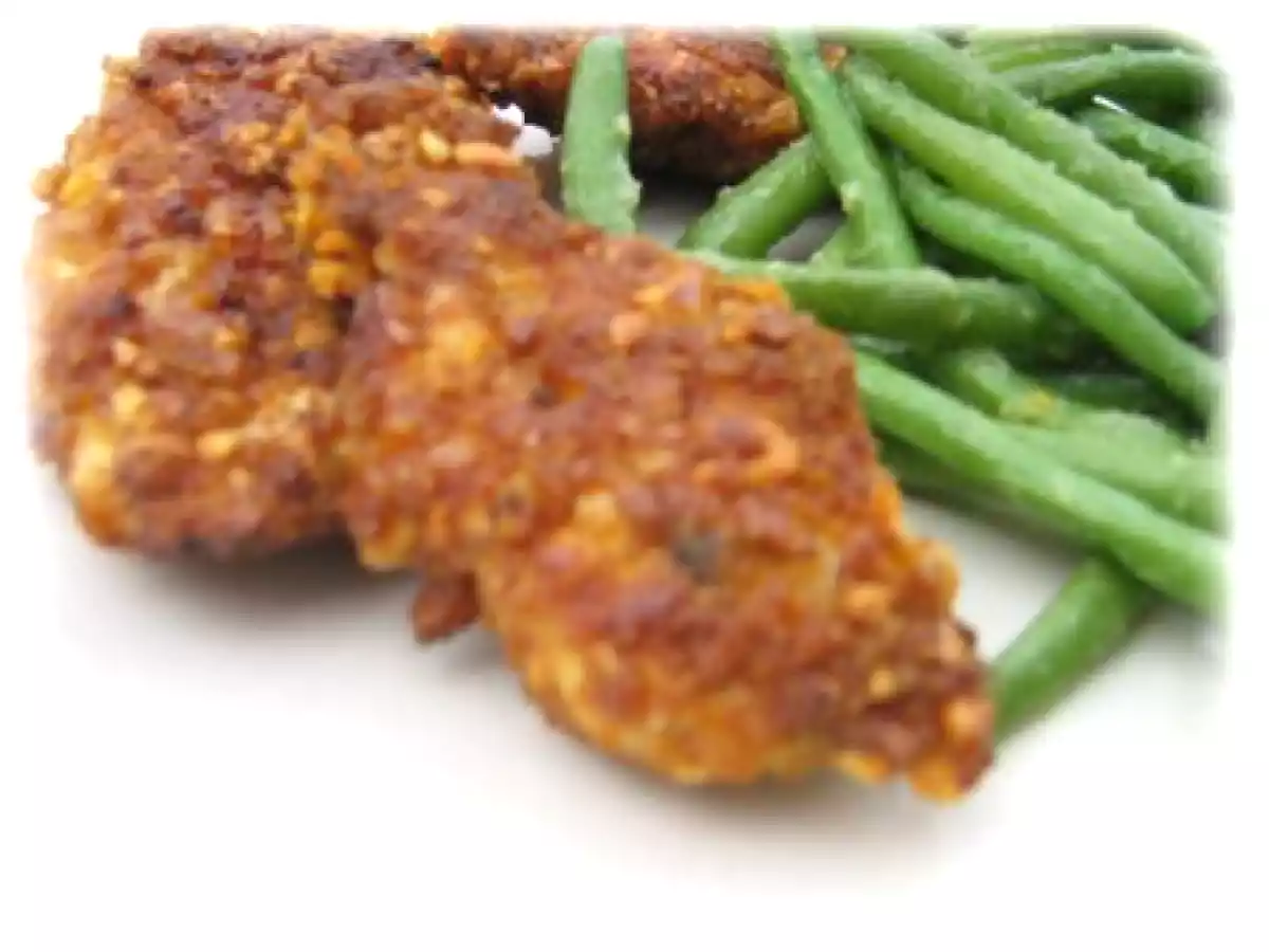 Escalopes panées aux cacahuètes enrobées de paprika