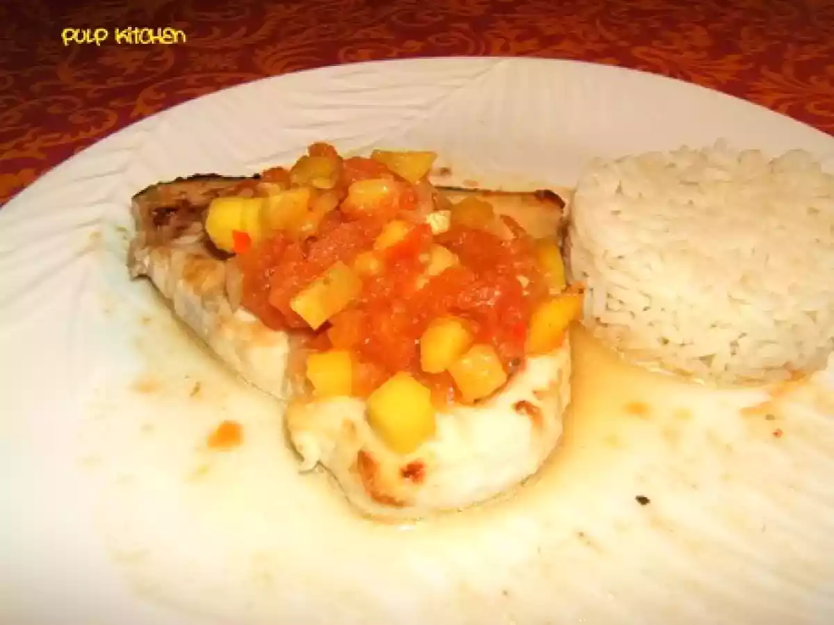 Espadon au rougail de mangue