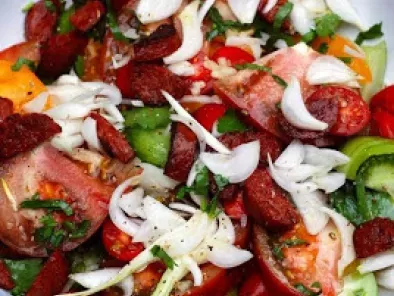 Et la meilleure salade de tomates du monde au menu
