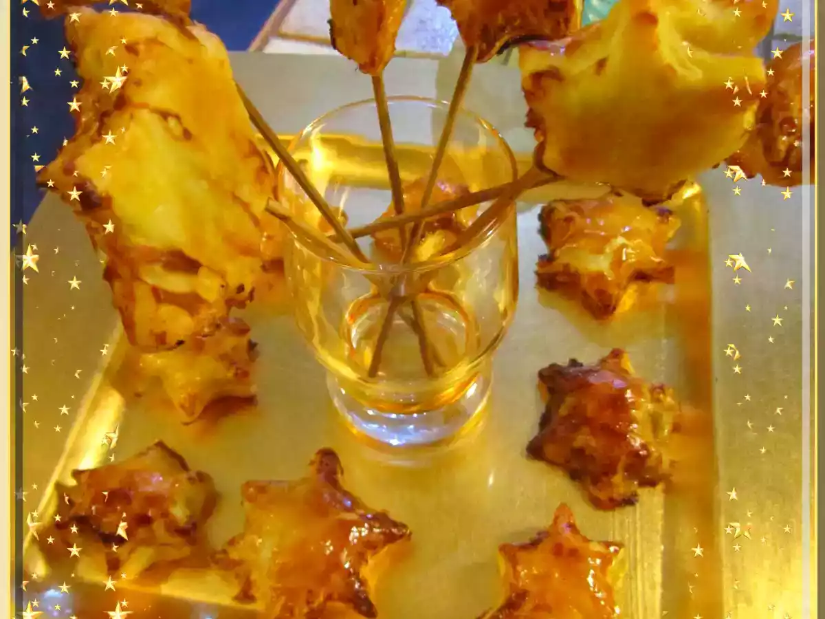 Etoile au foie gras/confit d'oignons