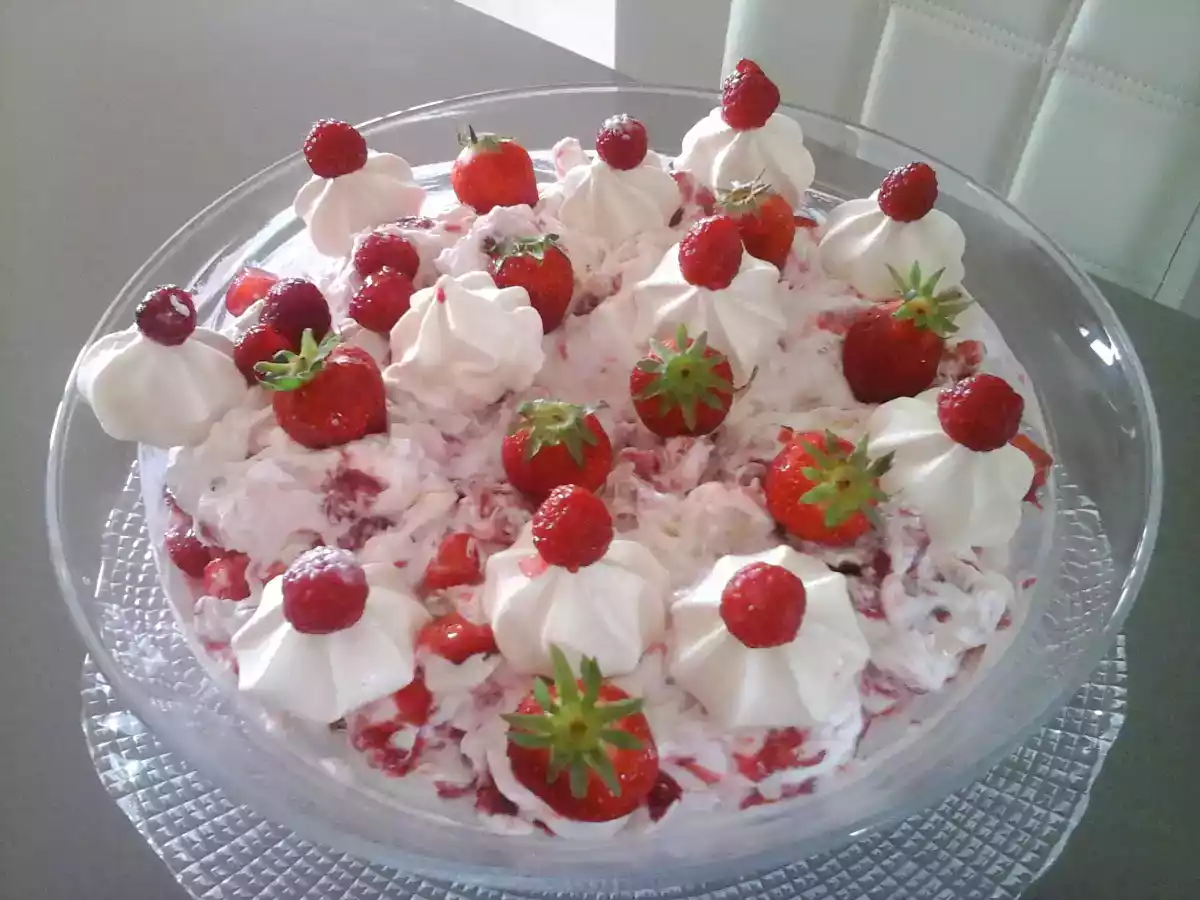 Eton mess aux fraises et framboises