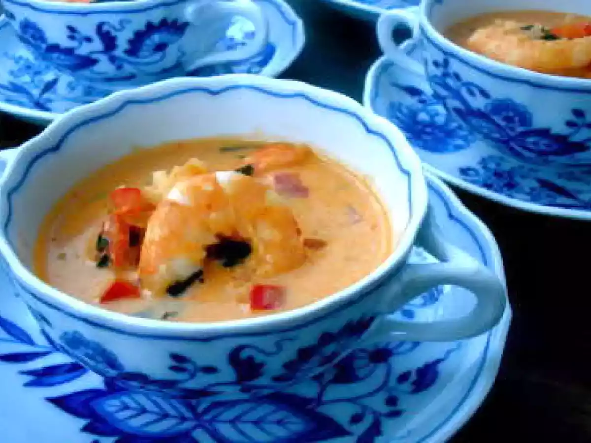 EXCELLENTE SOUPE AUX CREVETTES, PLEIN DE SAVEURS