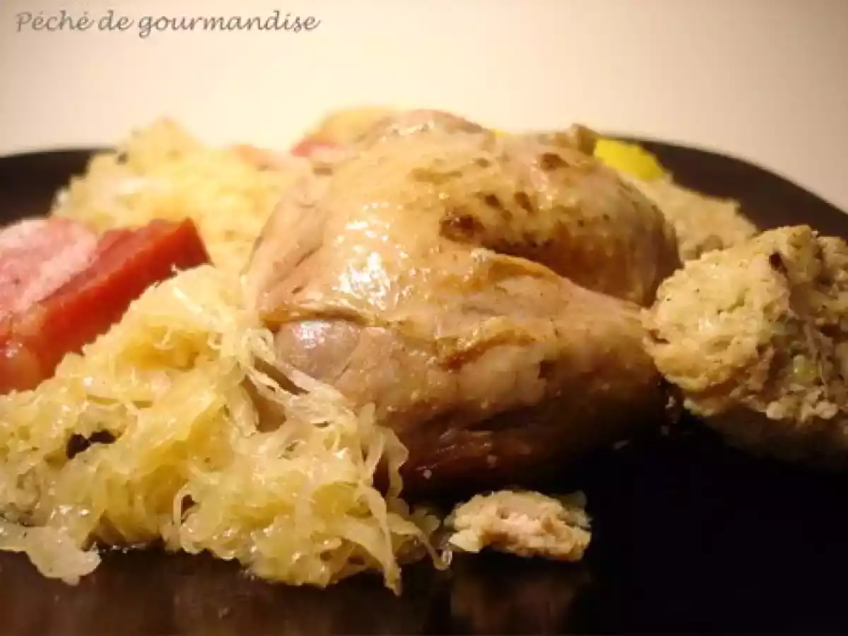 Faisan (ou pintade) à l'alsacienne