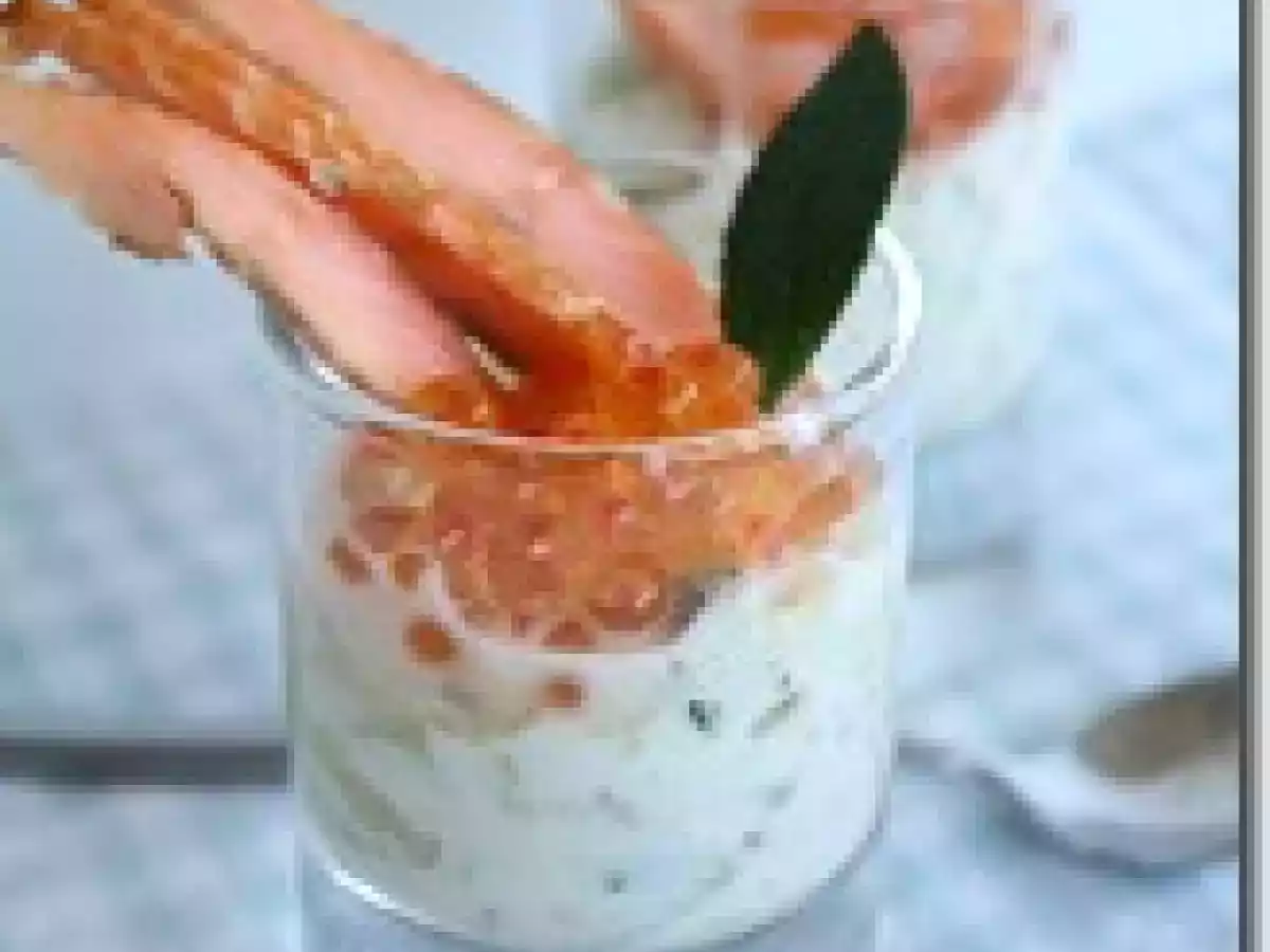 Faisselle au Concombre et Truite Fumée