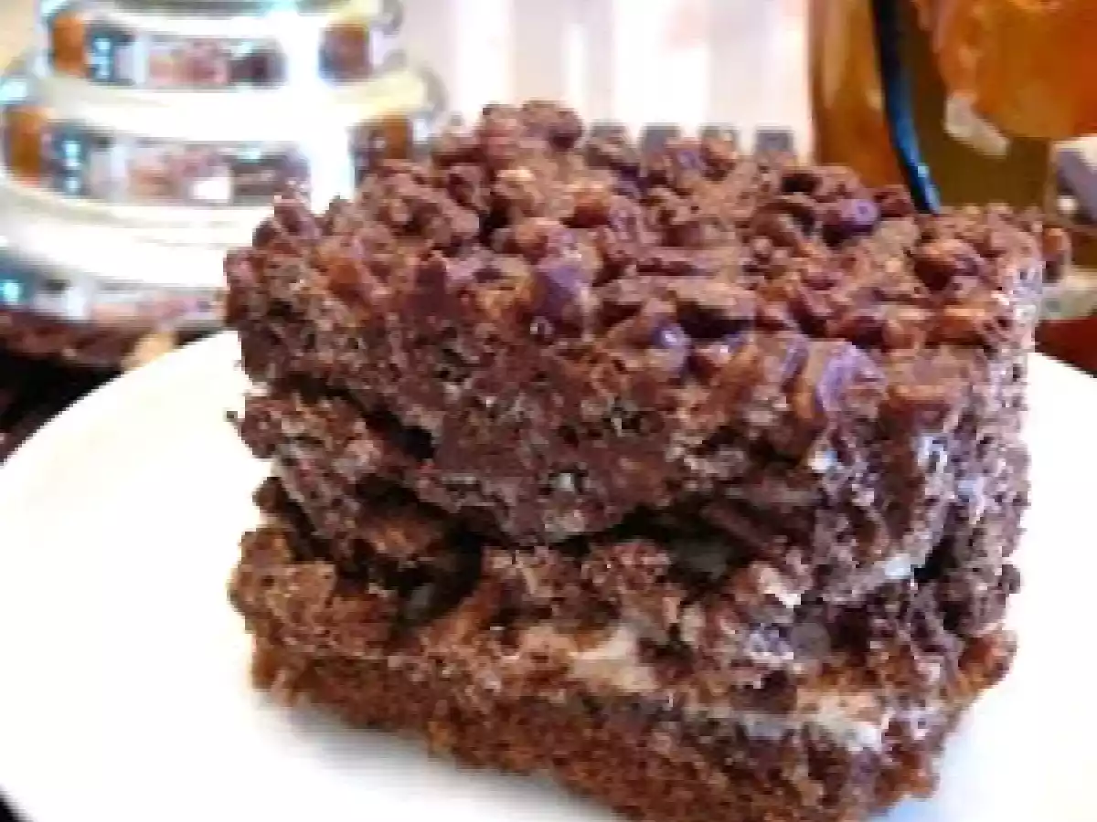 Fantaisie de carrés aux rice krispies au chocolat
