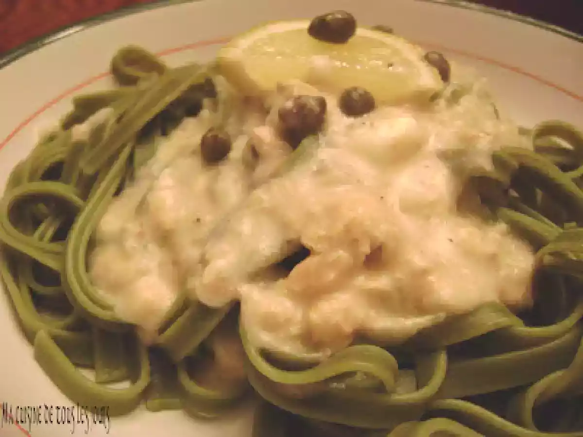 Fettucine, sauce bolognaise au saumon