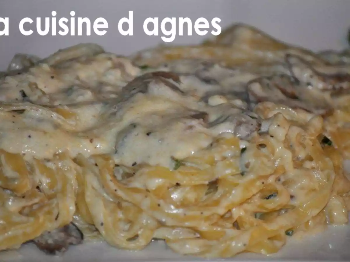 Fettucini gorgonzola au mascarpone champignons