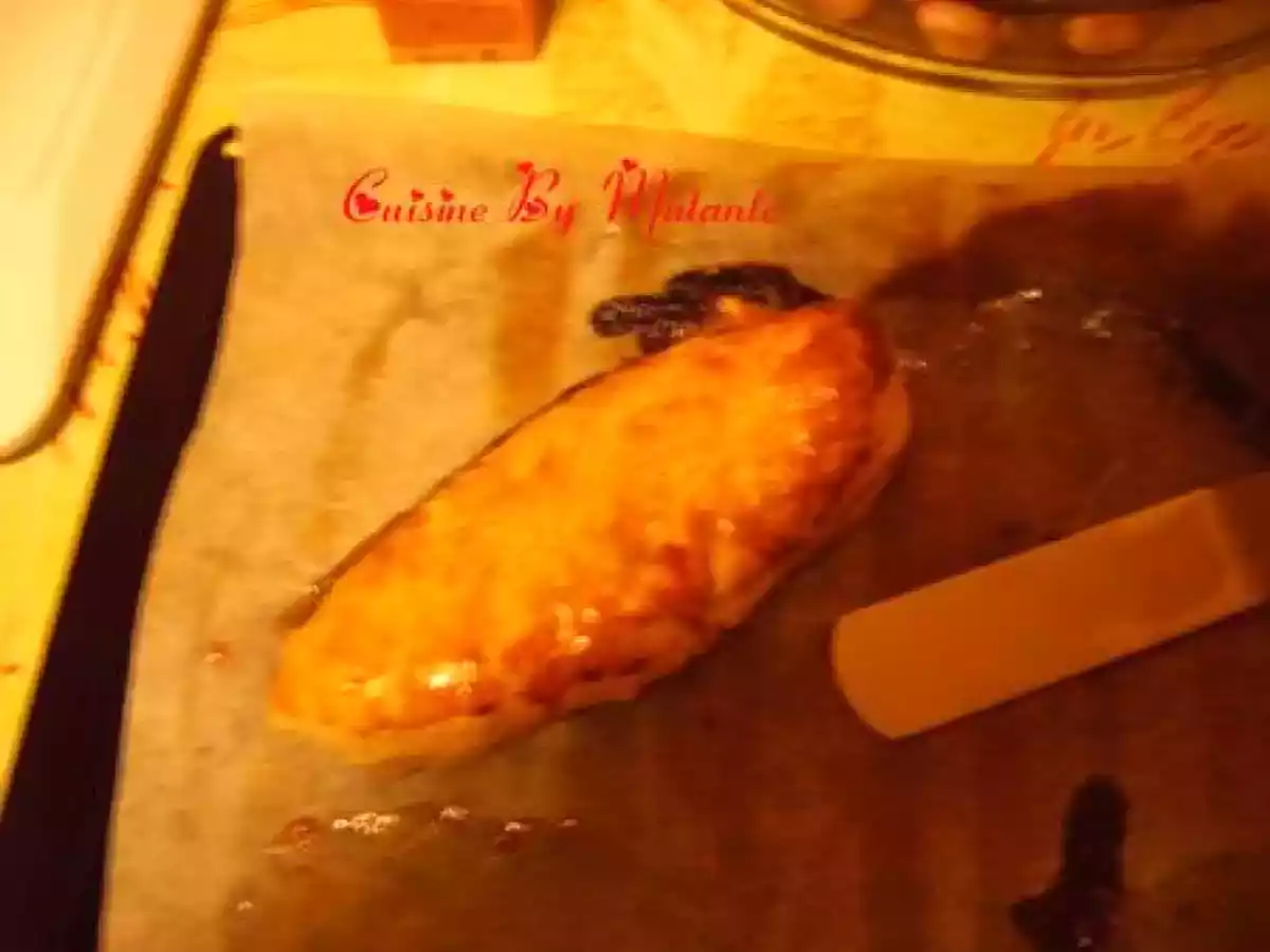 Feuileté de boudin blanc à la confiture d'oignon et de poire