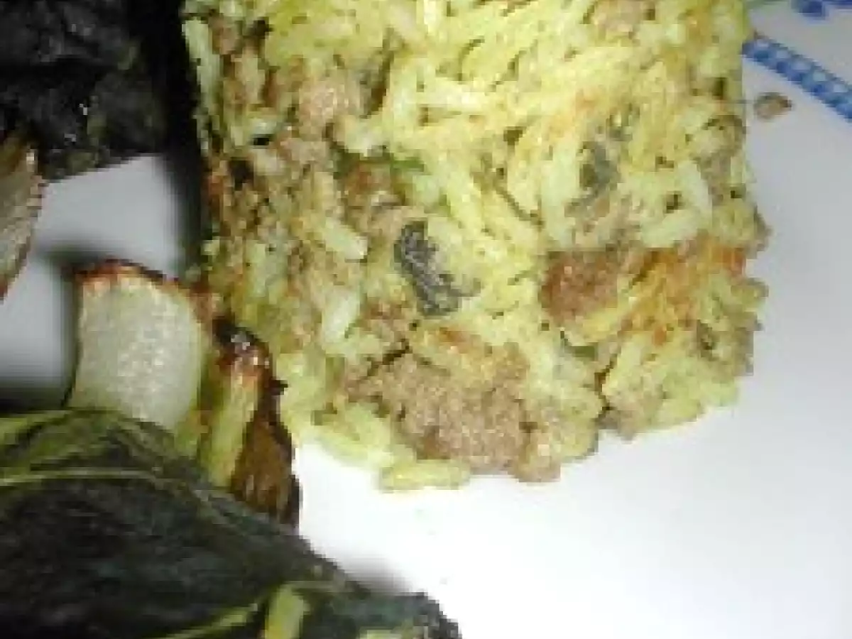 Feuille de blettes farcies et riz