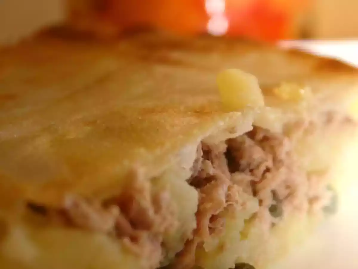 Feuille de brick/Thon, pomme-de-terre, câpre