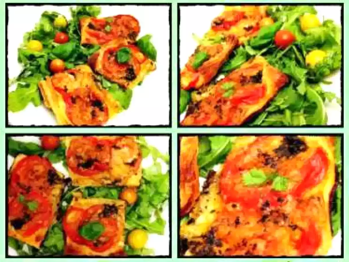 Feuilleté a la tomate, mozzarella et basilic - photo 2