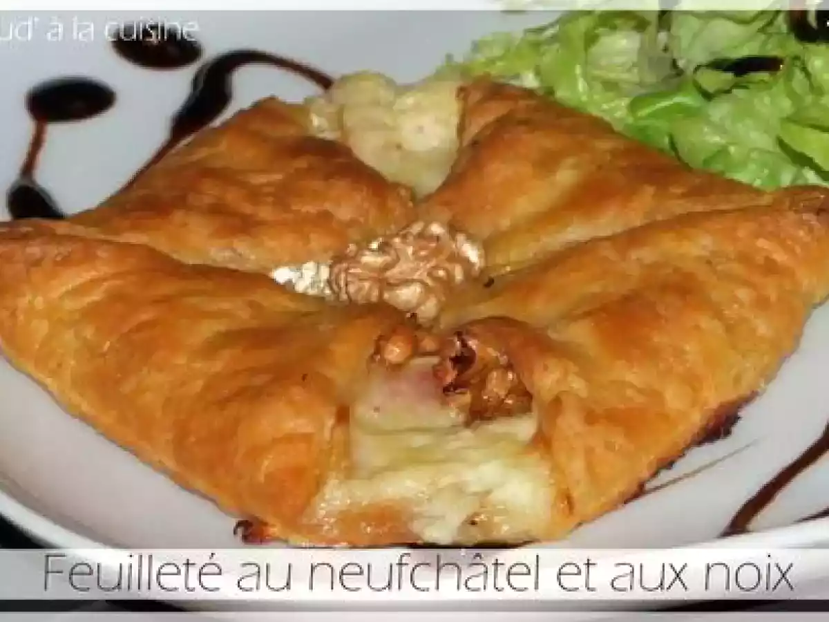 Feuilleté au neufchâtel et aux noix