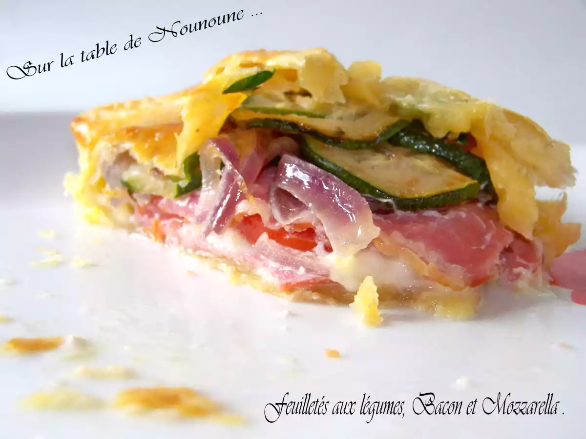 Feuilleté aux légumes, bacon et Mozzarella - photo 2