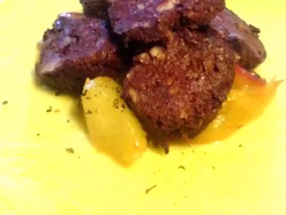 Feuilleté de Boudin Noir Sarthois au Wok Poires Pêche Gingembre - photo 2