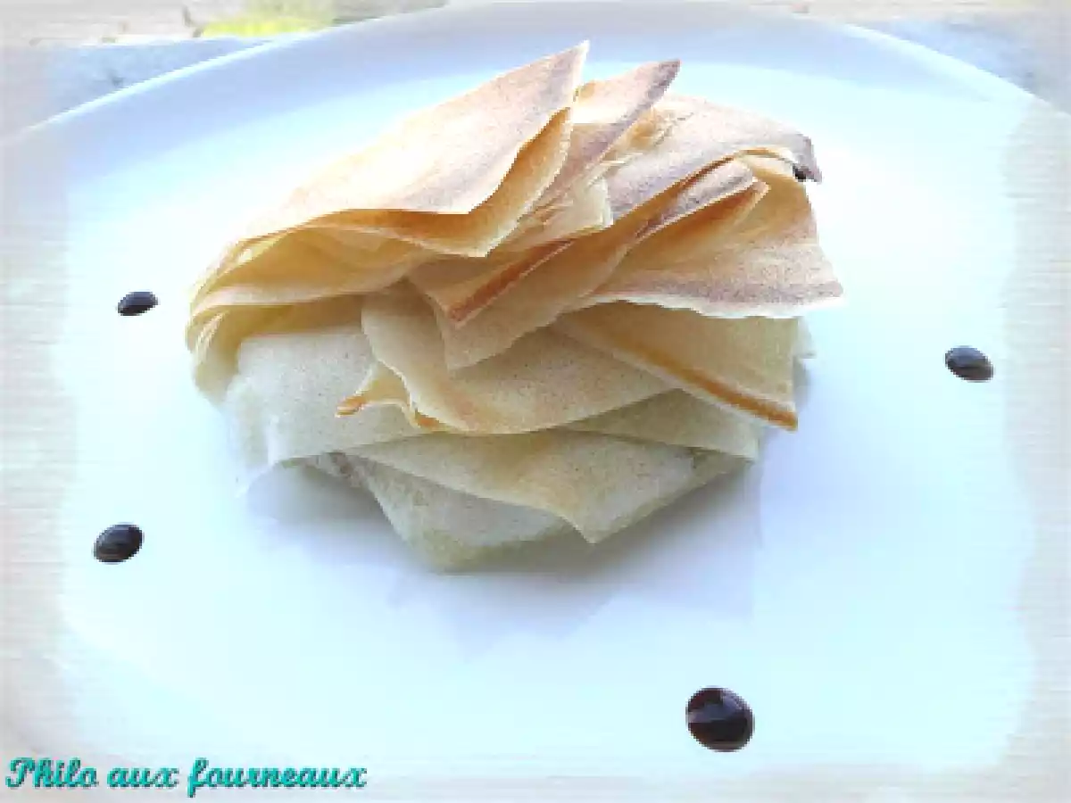 Feuilleté de gorgonzola aux poires caramélisées