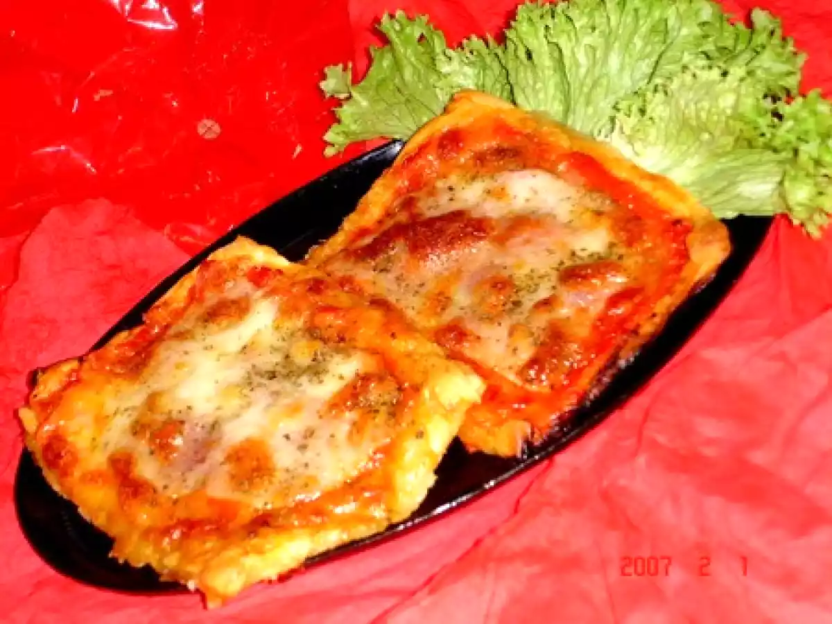 Feuilletés au fromage/jambon façon pizza