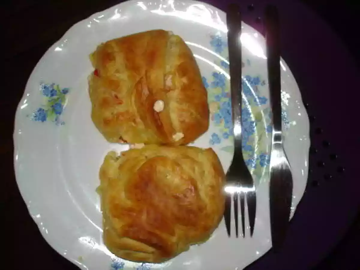 Feuilletés au saumon fumé, au chèvre, aux poivrons et à l'aneth - photo 2