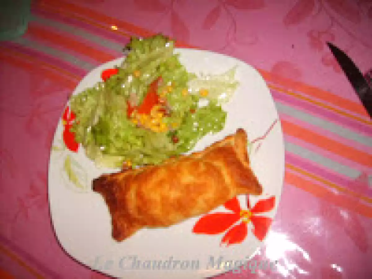 Feuilletés aux asperges vertes et chèvre. Découverte d'une sauce béchamel.