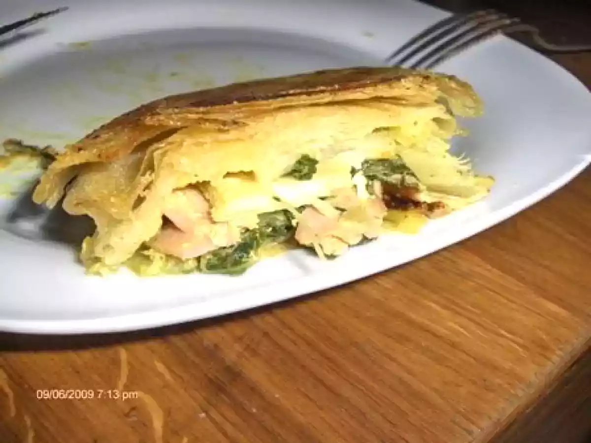 Feuilletés aux poireaux, jambon et féta - photo 2