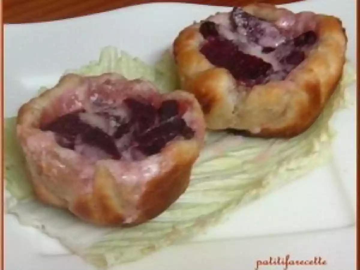 Feuilletés betterave-mascarpone