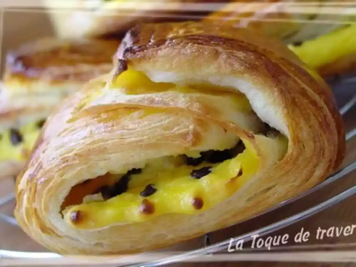 Feuilletés briochés à la crème patissière et aux pépites de chocolat - photo 3