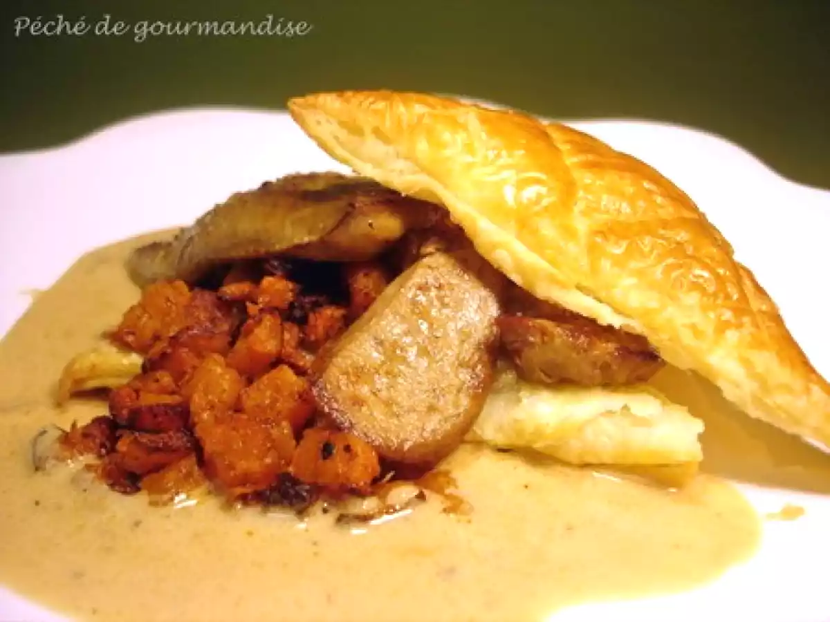 Feuilletés de potiron et foie gras