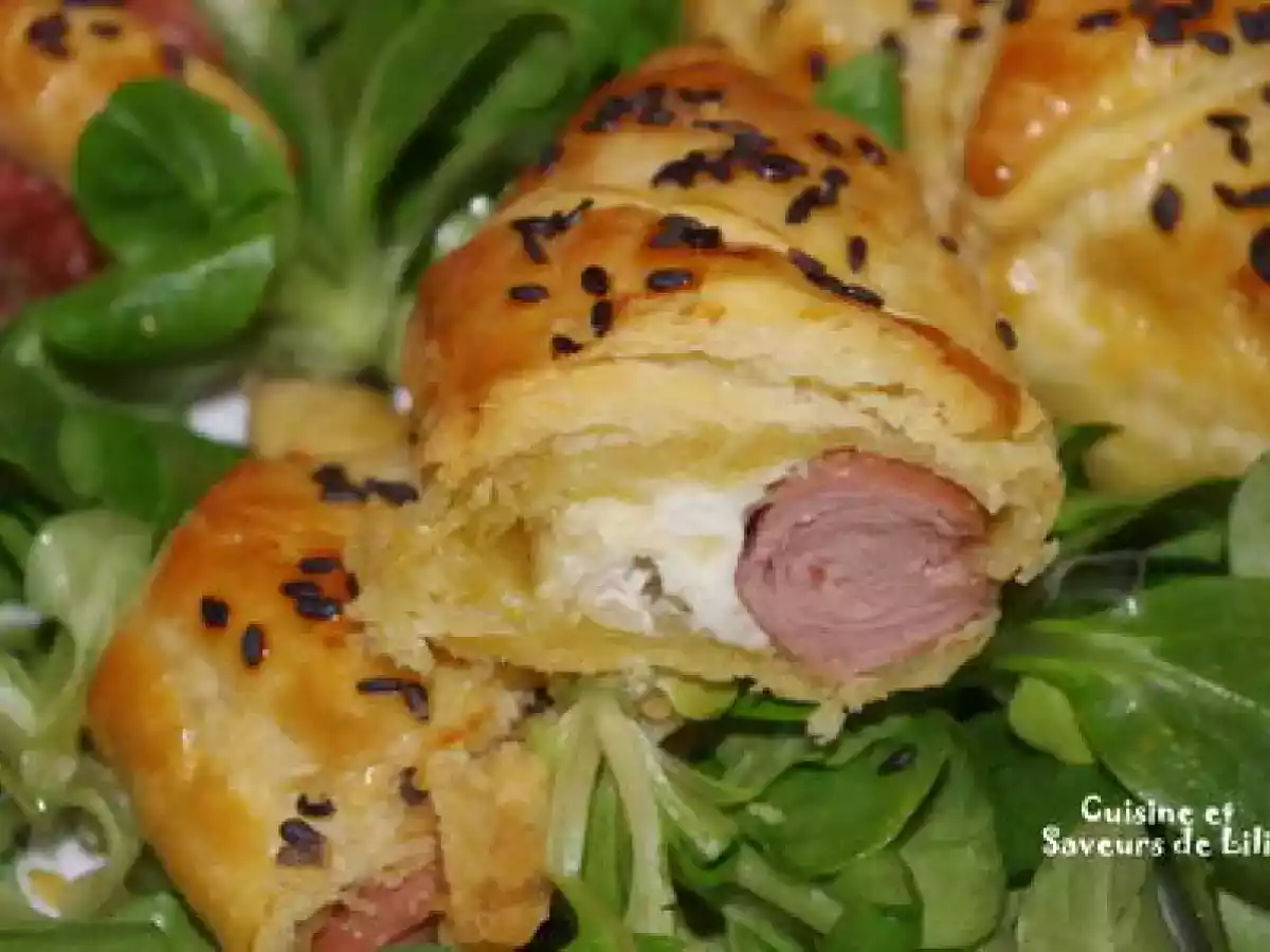 Feuilletés knacki et chèvre