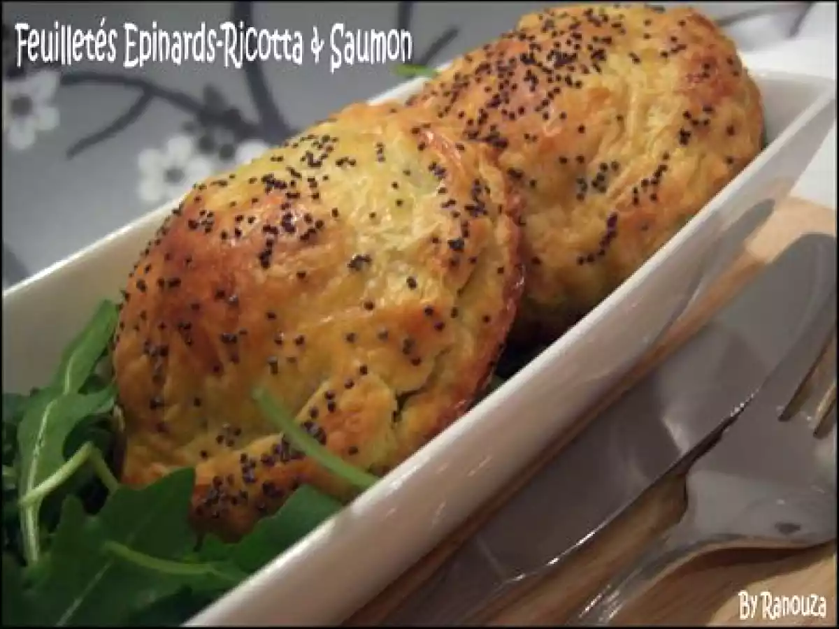 Feuilletés saumon-épinards et ricotta