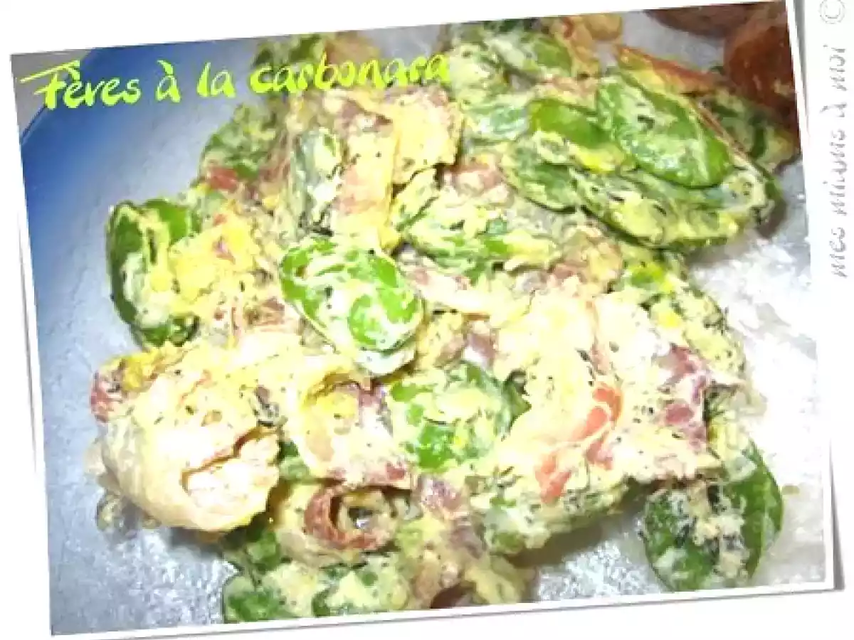 Fèves à la carbonara