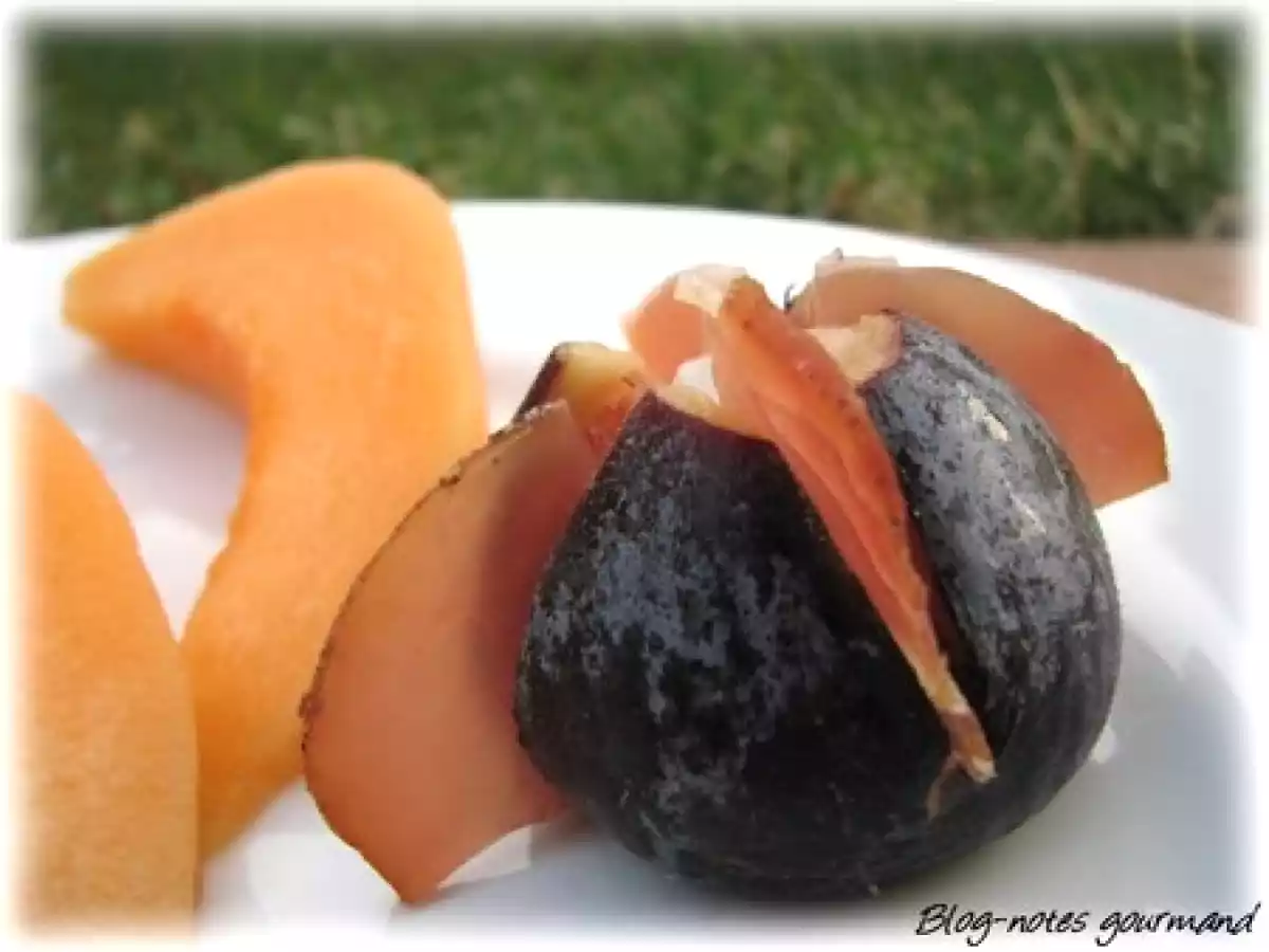 Figue rôtie aux chips de lonzo