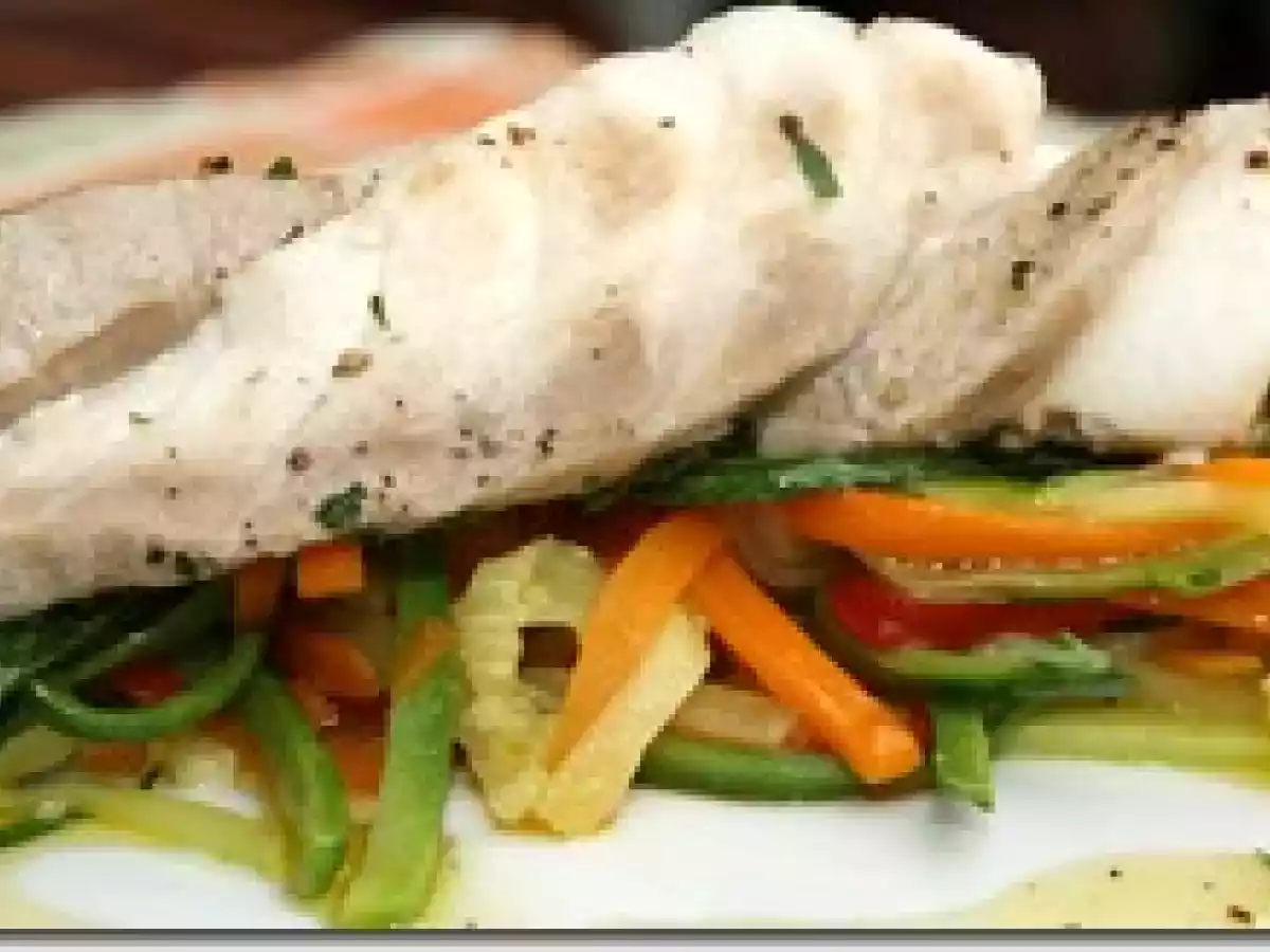 Filet de Bar àla Vapeur et Spaghetti de Légumes - photo 2