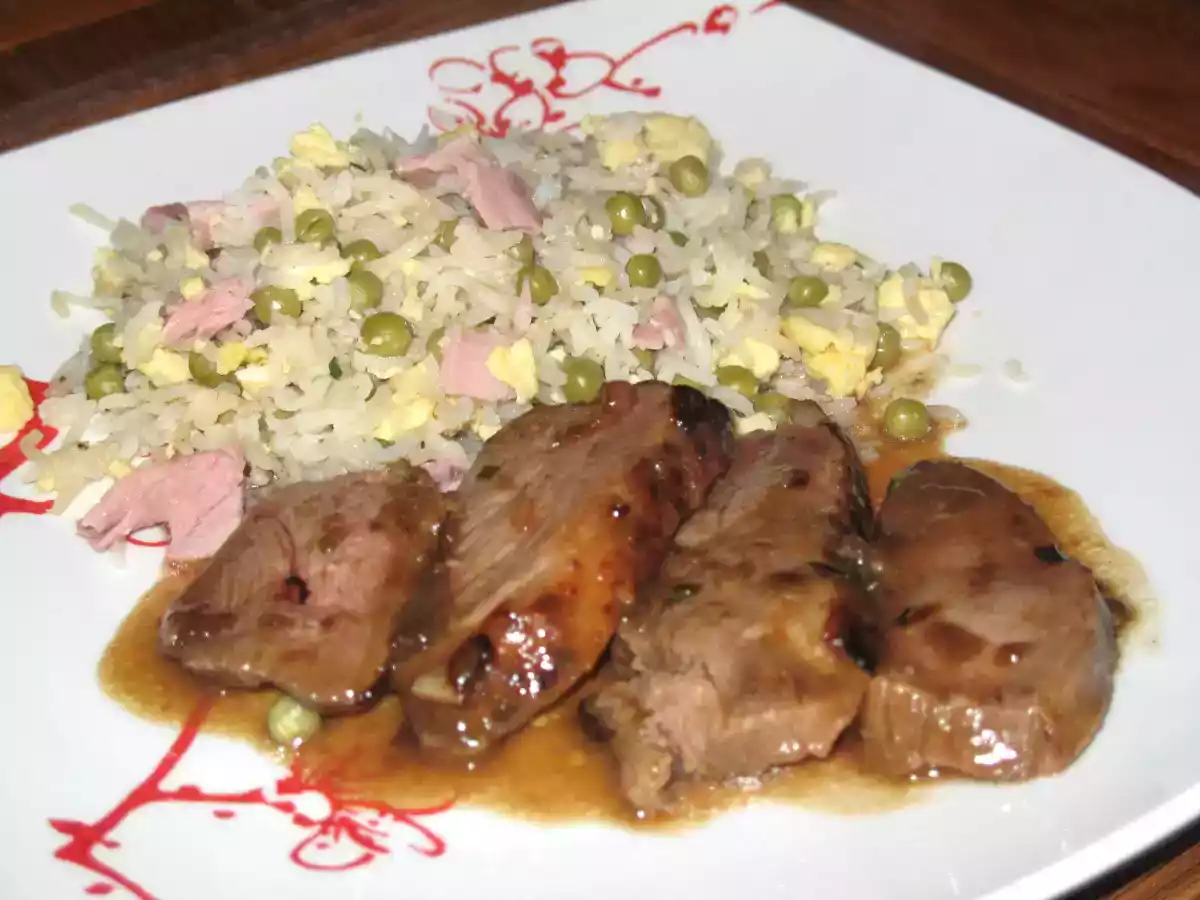 Filet de canard mariné au miel et vinaigre balsamique