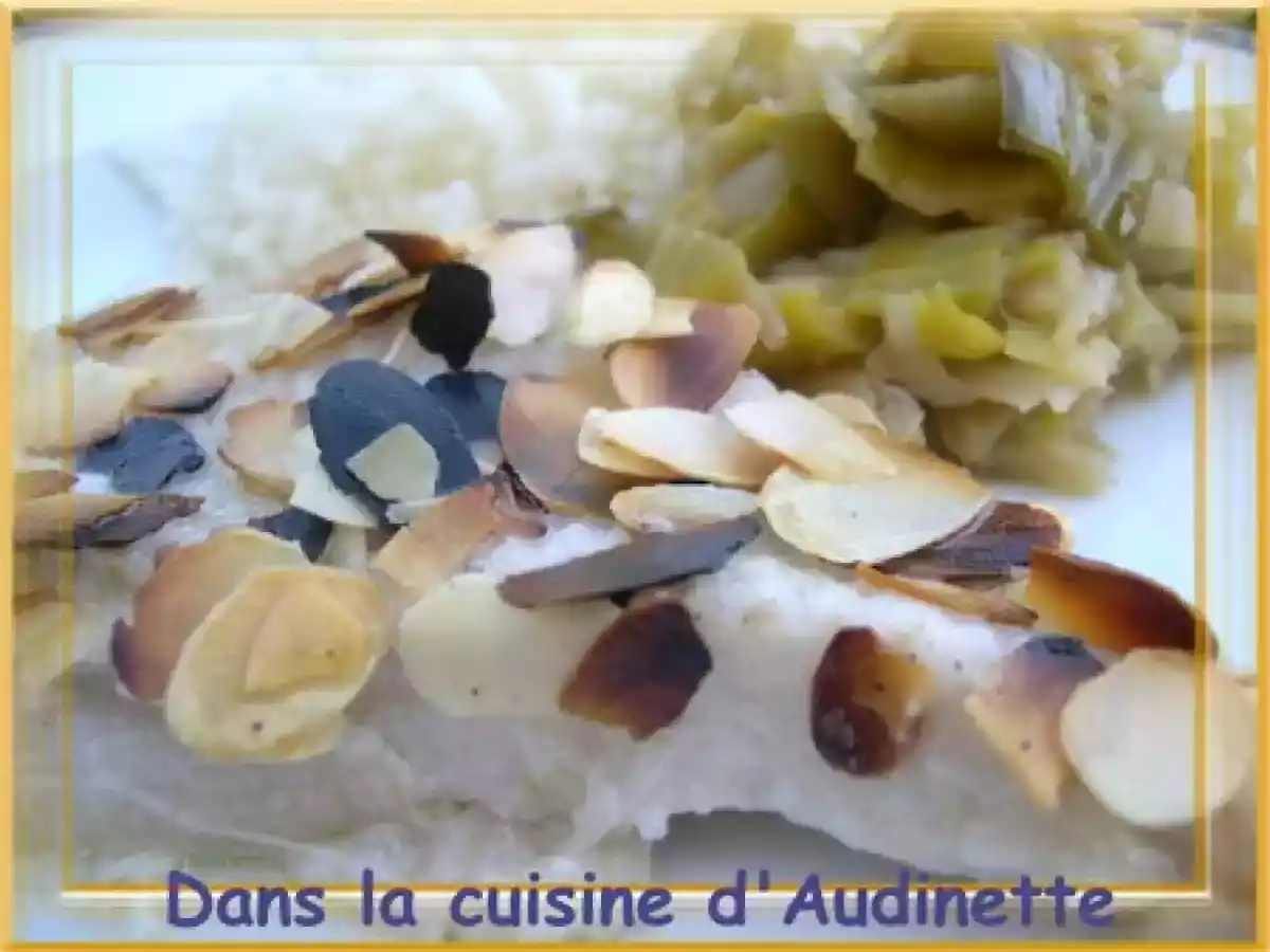 Filet de flétan en croûte d'amandes