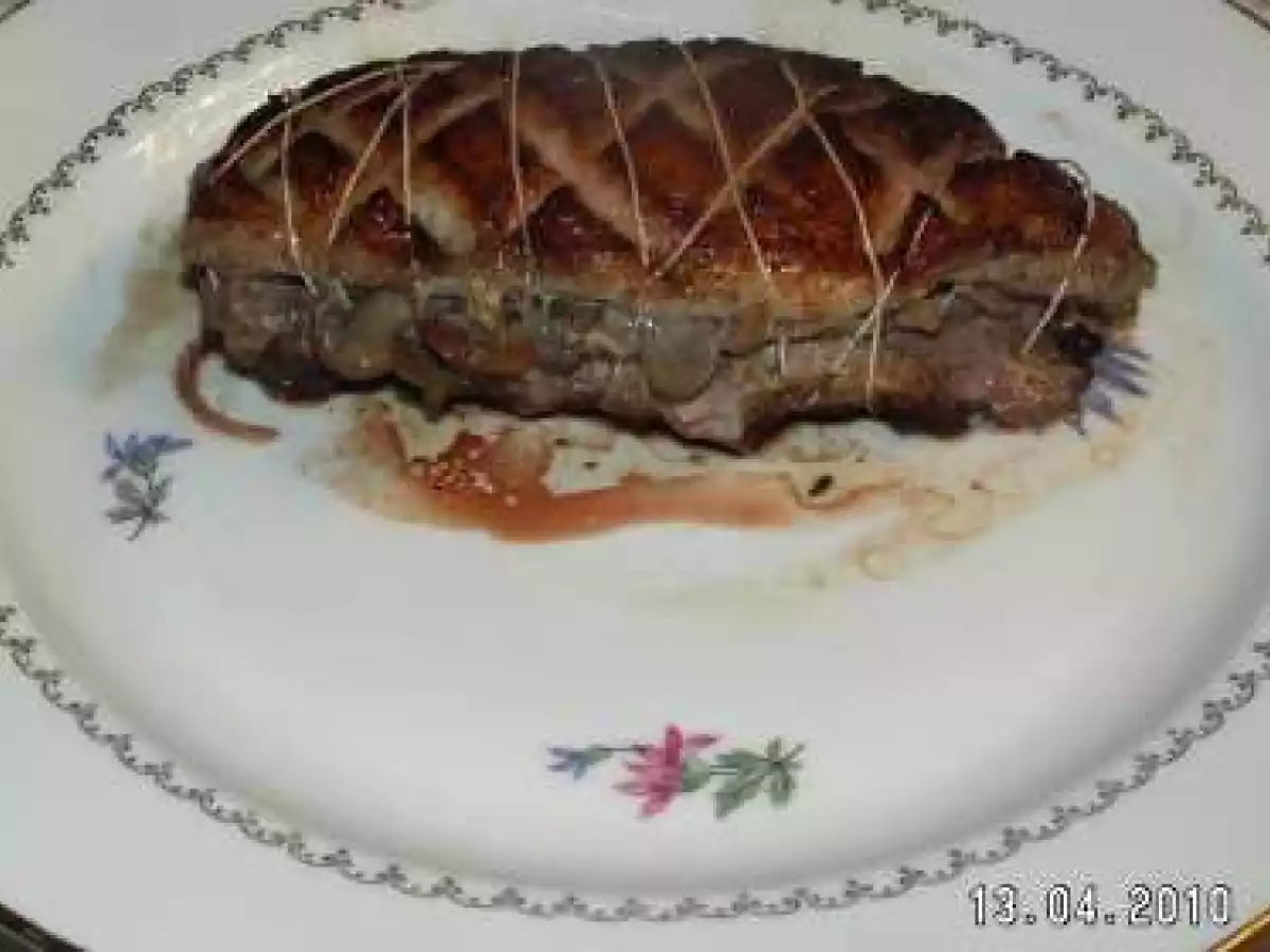 Filet de magret de canard farci aux champignons