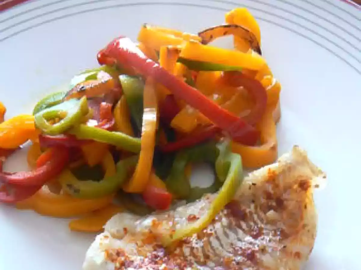 Filet de morue aux poivrons