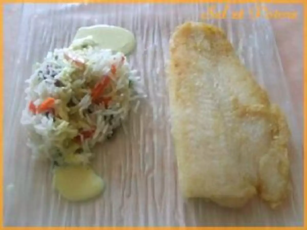 Filet de panga et riz aux petits légumes au curry madras