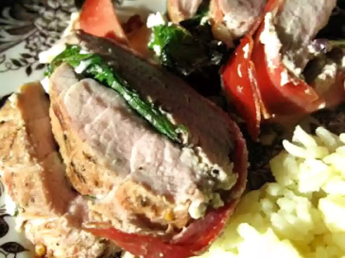 Filet de porc farci aux pêches