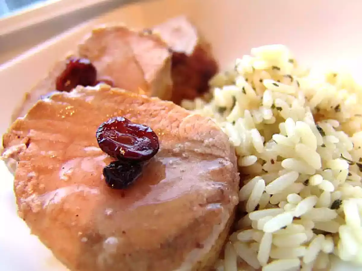 Filet de porc, sauce orange et canneberges - photo 3