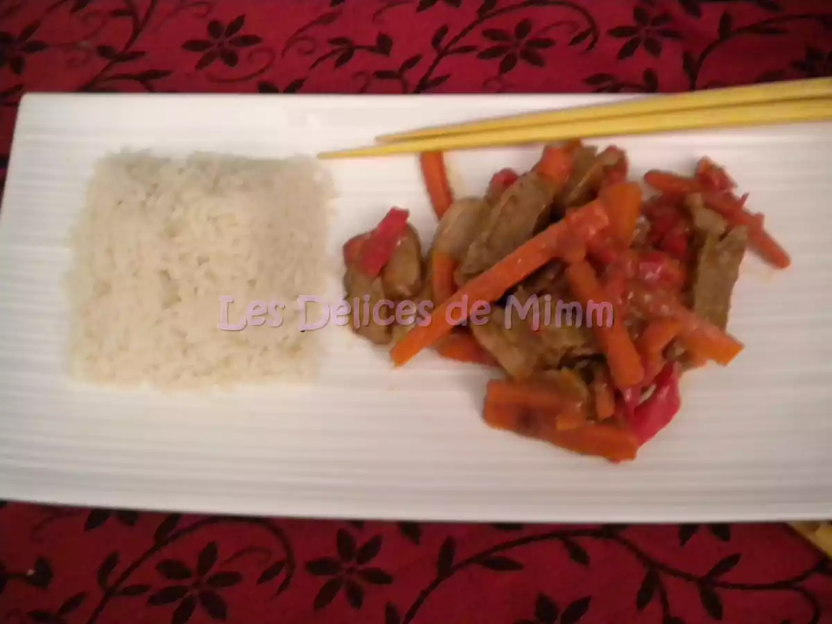 Filet de porc sauté aux poivrons à la Chinoise