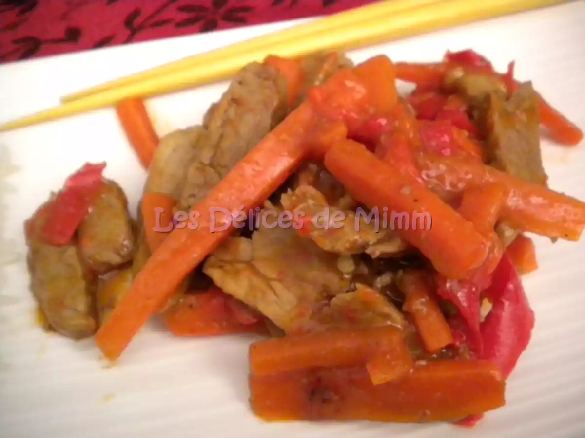 Filet de porc sauté aux poivrons à la Chinoise - photo 2