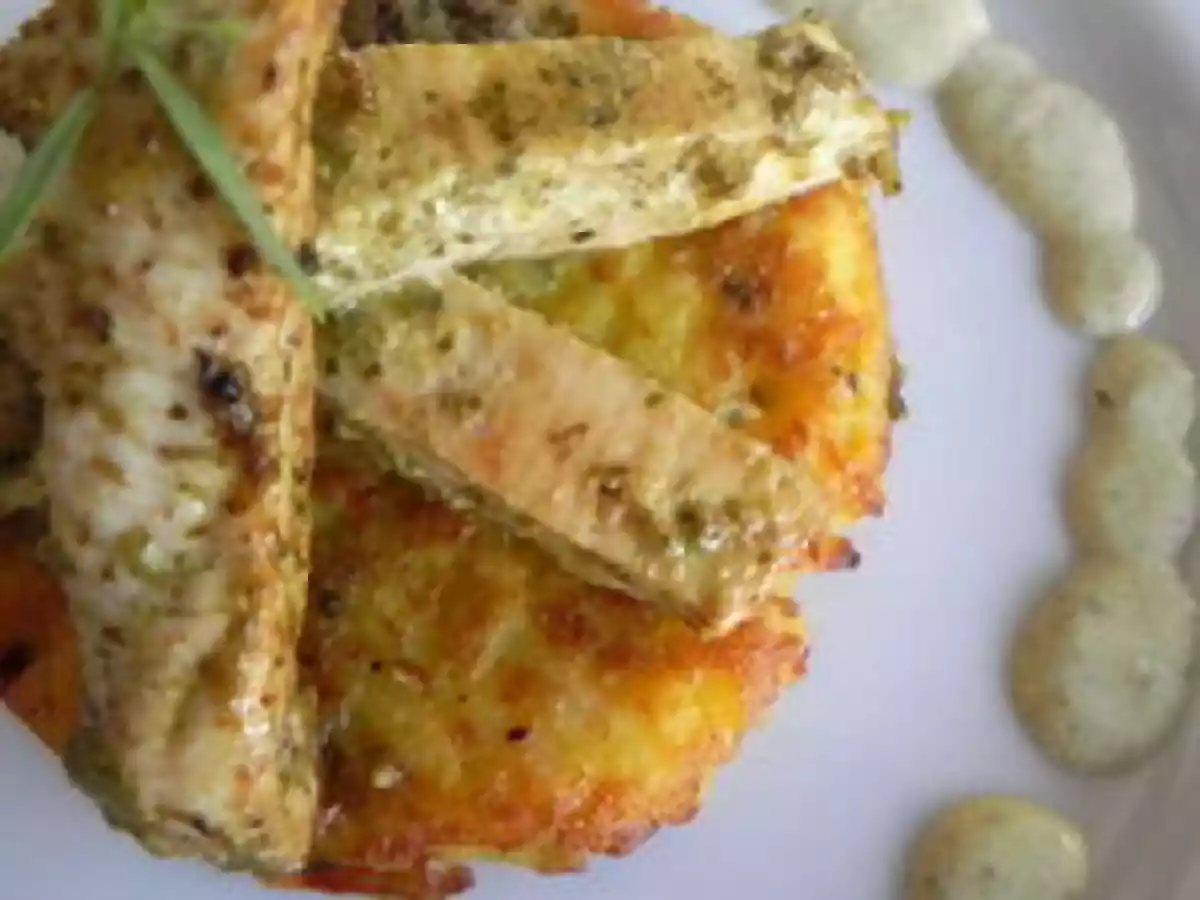 Filet de Poulet au Pesto, Paillasson à l'Estragon